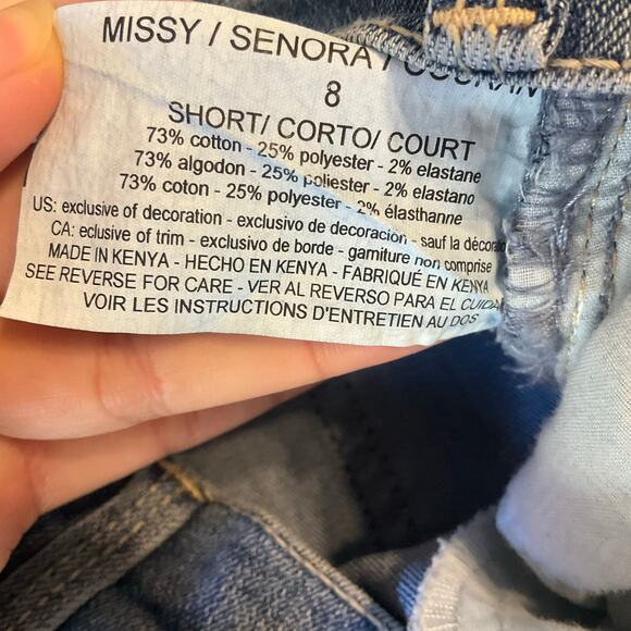 Gloria Vanderbilt Women Amanda Jeans size 8 MissyShort Blue MidRise Stretch Slim - Picture 9 of 11